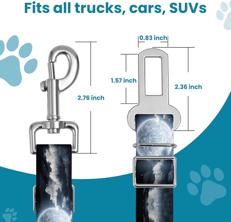 HCYPCV Adjustable pet cat and Dog car seat Belt，The Lanyard is Flexible and Adjustable from 20 to 33 inches(Beautiful Starry Sky) - Image 5